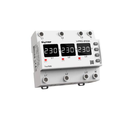 Releu de protectie tensiune trifazat DigiTOP V-PRO-3F63A